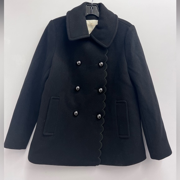 Kate Spade Out West Scallop Wool Peacoat Small